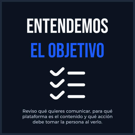 Entendemos el objetivo