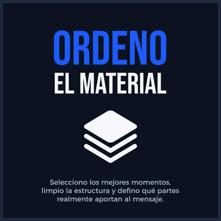 Ordeno el material